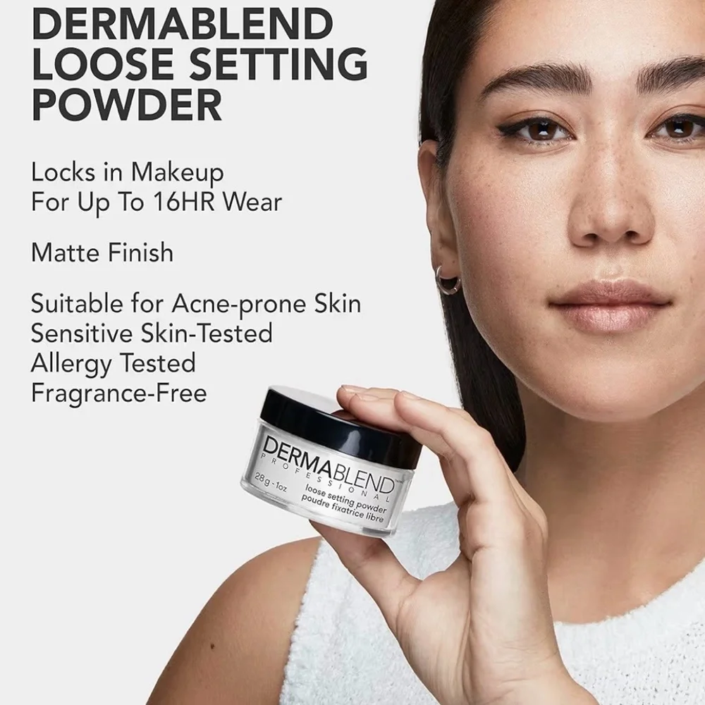 Dermablend Loose Setting Powder Warm Saffron Matte Finish Long Wear Makeup 1 oz